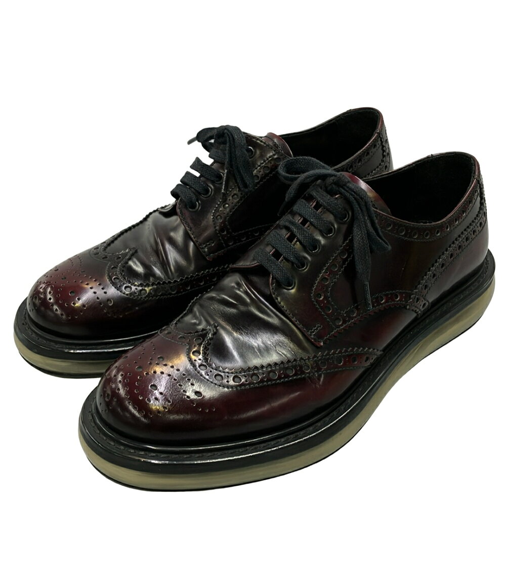 ダークブラウン レースアップシューズ 厚底　プラダ　ss aw タンクソール 楽天市場】PRADA（カラーブラウン）（メンズ靴｜靴）の通販