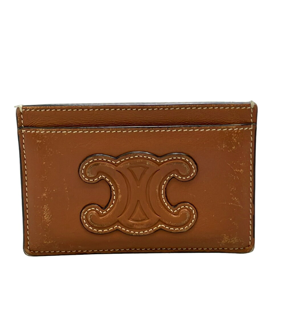 【5%OFFクーポン27日23:59迄】【中古】 セリーヌ ふ カードケース レディース メンズ CELINE