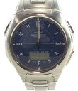 カシオ 訳あり WVA-430J ソーラー 腕時計 ブルー CASIO メンズ【中古】