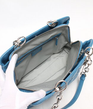 クリスチャンディオール レザーショルダーバッグ カナージュ Christian Dior レディース 【中古】