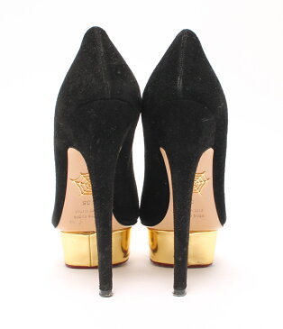 【中古】シャーロットオリンピア SIZE 35 (S) パンプス ブラック×ゴールド Charlotte Olympia レディース