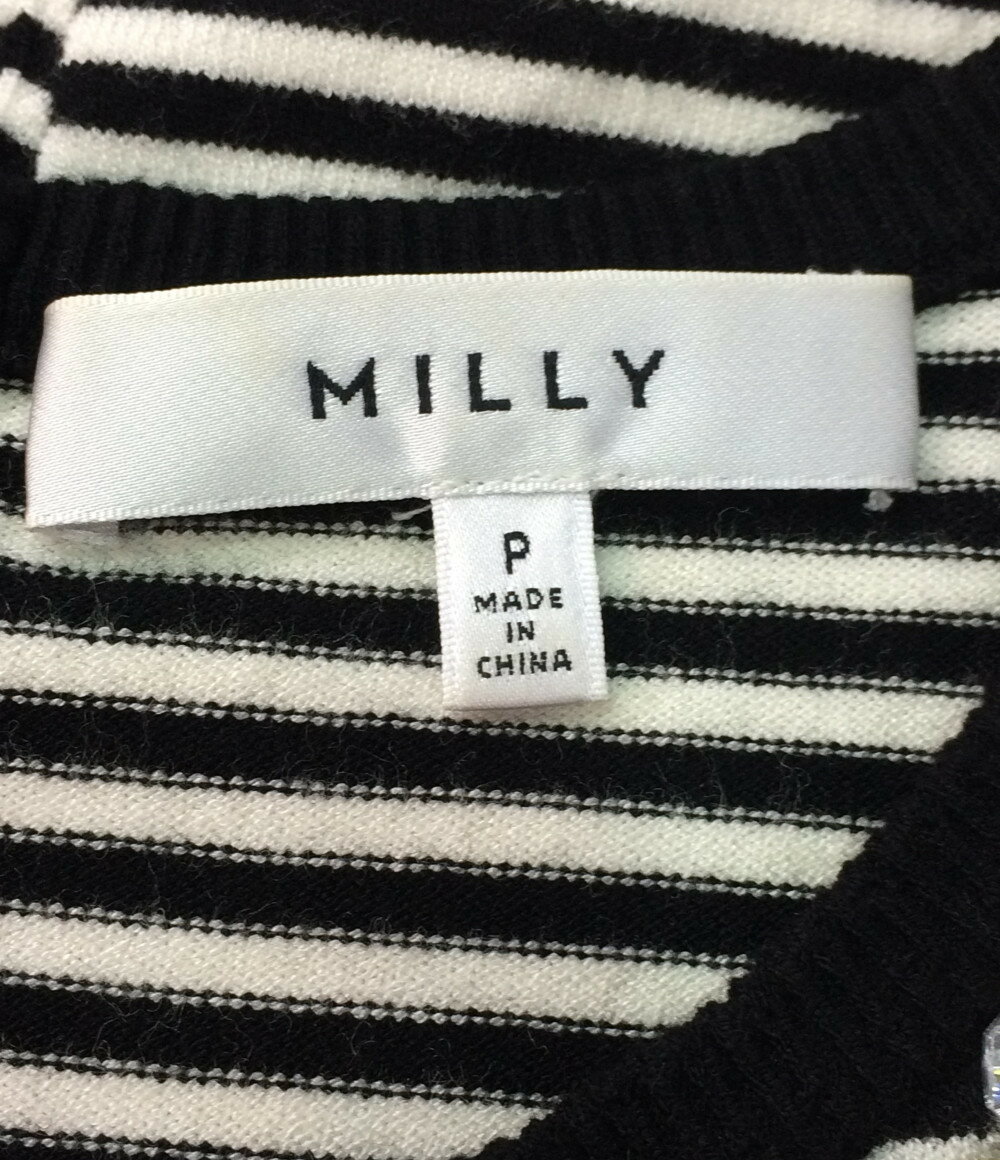 【中古】ミリー ビジュー半袖ニット レディース SIZE P (S) milly