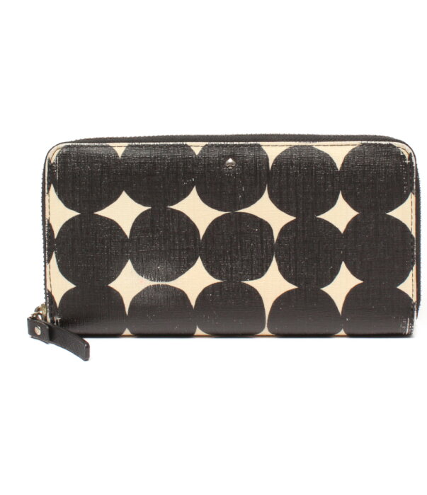 【中古】ケイトスペード ラウンドファスナー長財布 レディース kate spade