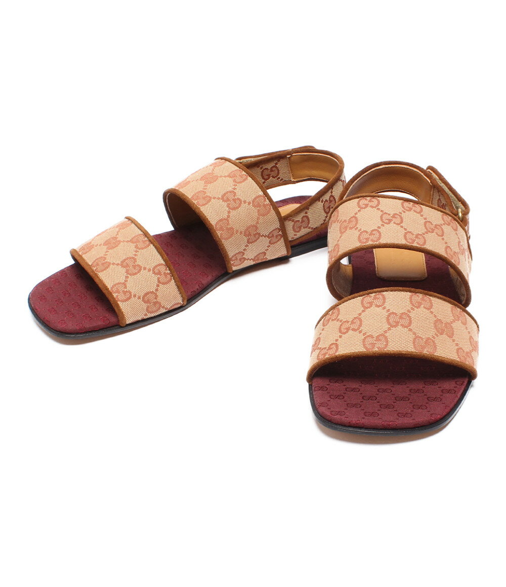 【中古】美品 グッチ サンダル GGキャンバス メンズ SIZE 8 (L) GUCCI