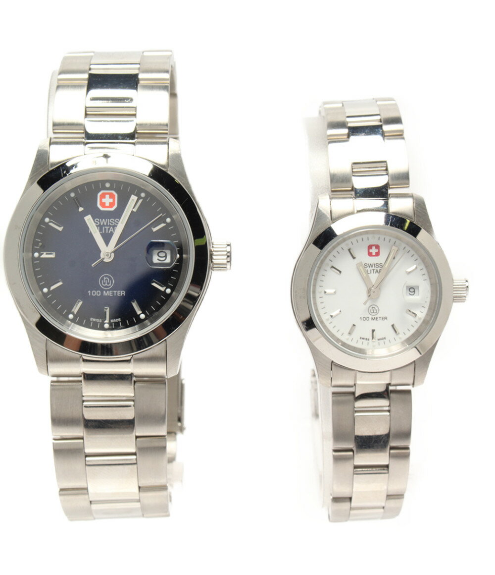 【中古】 腕時計 ペアウォッチ クオーツ ML-100 ML-102 ユニセックス SWISS MILITARY WATCH