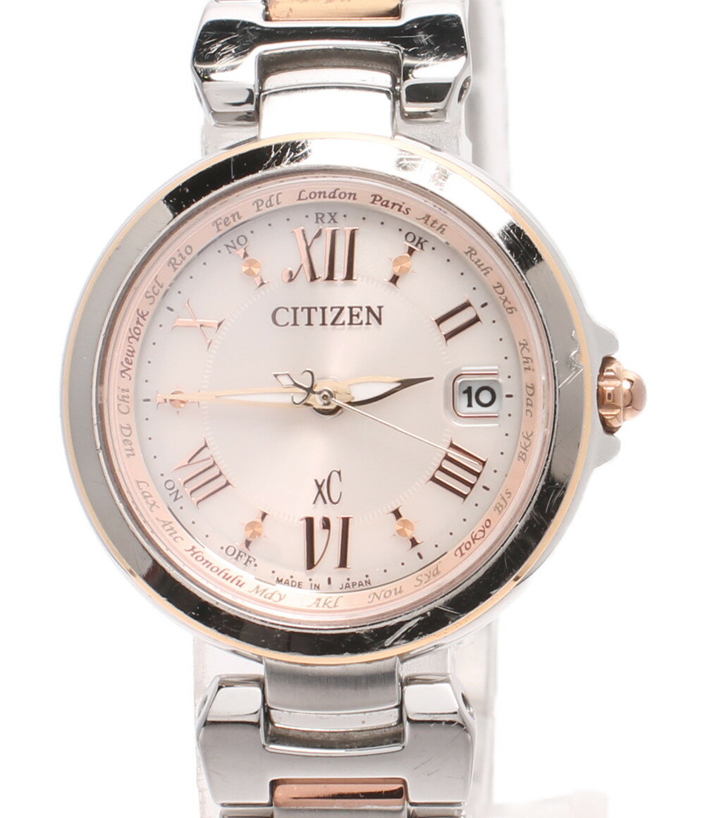 【中古】 シチズン 腕時計 xC HAPPY FLIGHT ソーラー ピンク H240-T019081 レディース CITIZEN