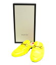 【中古】 グッチ プリンスタウン シューズ 蛍光イエロー 557730 レディース GUCCI