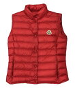 【中古】美品 モンクレール ダウンベスト LIANE GILET レッド レディース MONCLER