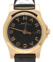 【中古】 マークバイマークジェイコブス 腕時計 ヘンリーディンキー クオーツ ブラック MBM1240 レディース MARC by MARCJACOBS