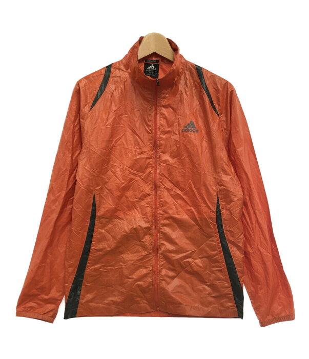 【中古】 アディダス ウインドブレーカー トラックジャケット オレンジ CLIMAPROOF メンズ SIZE M (M) adidas