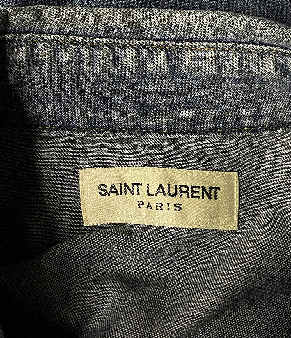 【中古】 サンローラン デニムウエスタンシャツ 17ss レディース SIZE XS Saint Laurent
