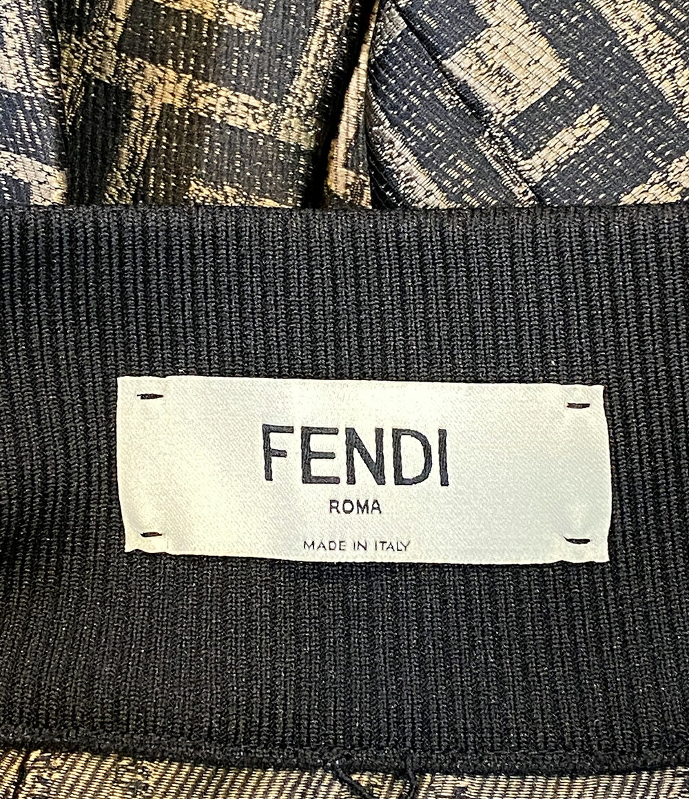 【中古】 フェンディ シルク混プリーツスカート ズッカ柄 2019 レディース SIZE 40 FENDI