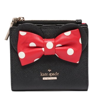 【中古】 ケイトスペード 二つ折り財布 ミニーマウス ディズニー レディース kate spade