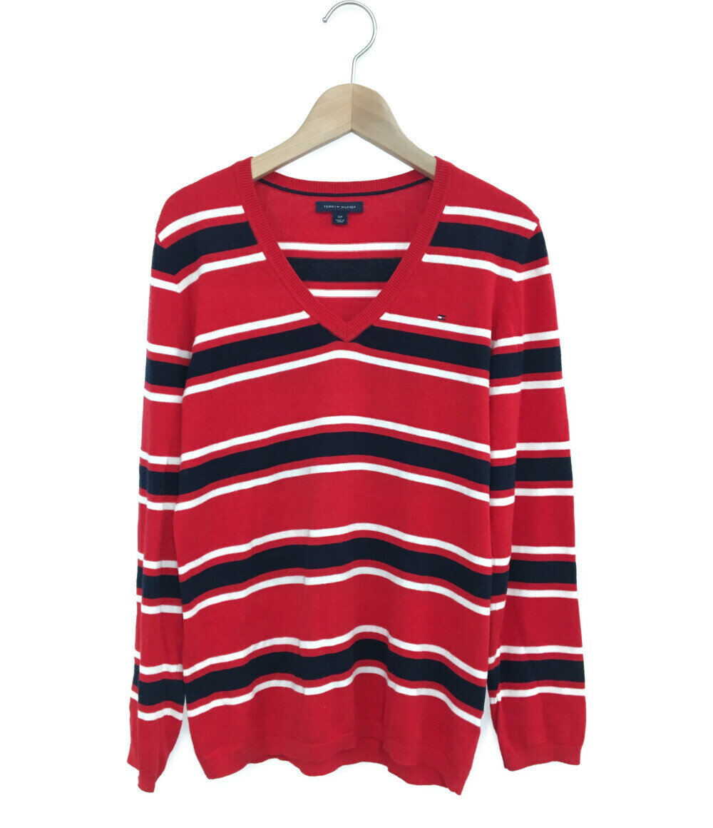 【中古】 トミーヒルフィガー 長袖ニット ボーダー柄 メンズ SIZE S/P (S) TOMMY HILFIGER