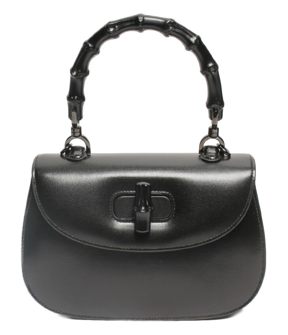 【中古】美品 グッチ 2wayレザーハンドバッグ バンブー 675797 レディース GUCCIのサムネイル