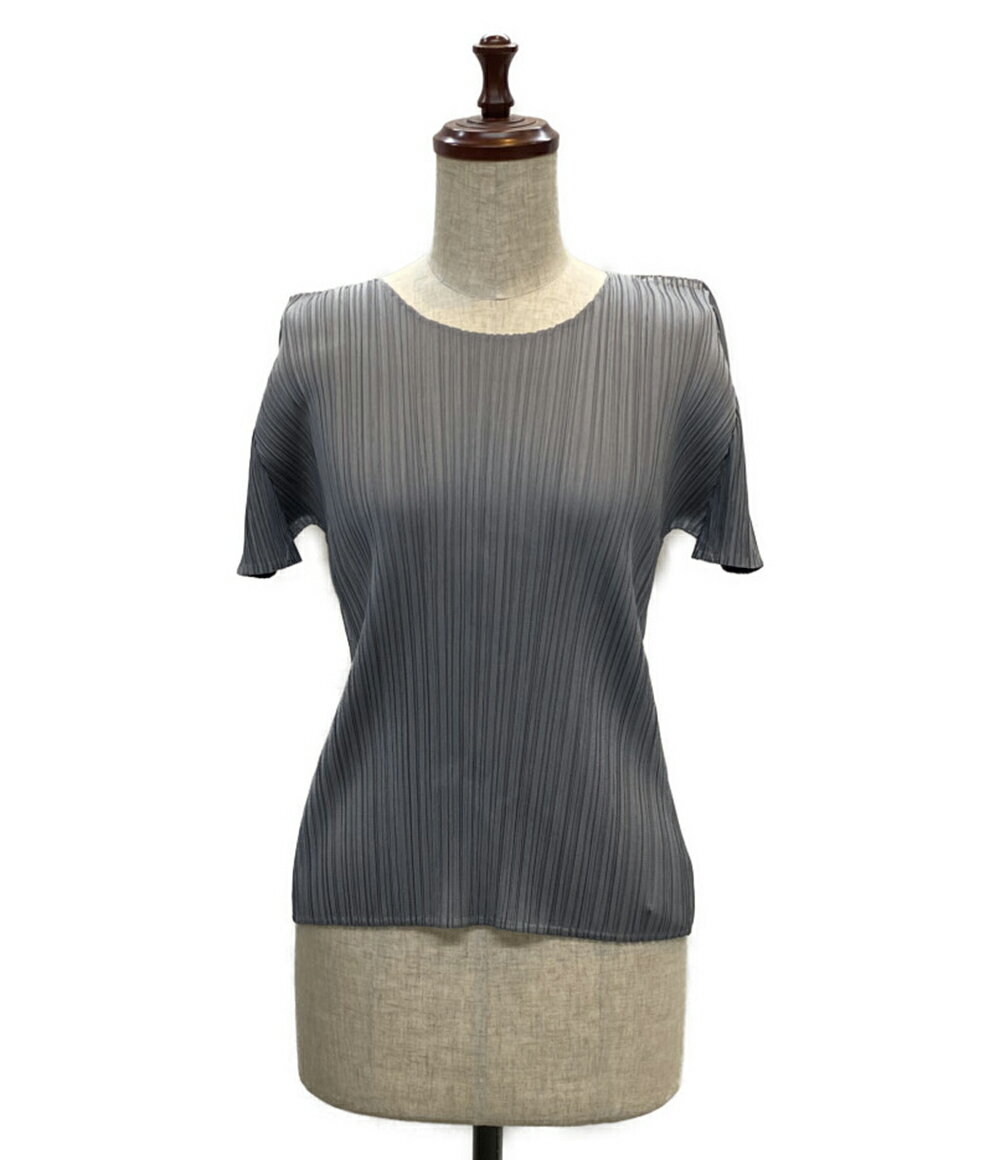 【中古】 プリーツプリーズ プリーツブラウス グレー クルーネック PP55-JK112 レディース SIZE 3 PLEATS PLEASEのサムネイル