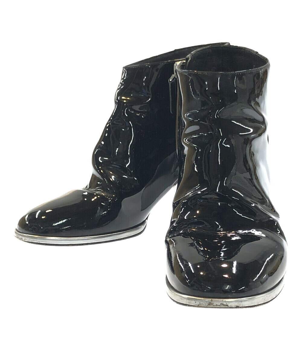 【中古】 シャネル エナメルショートブーツ レディース SIZE 38 1/2 (L) CHANEL