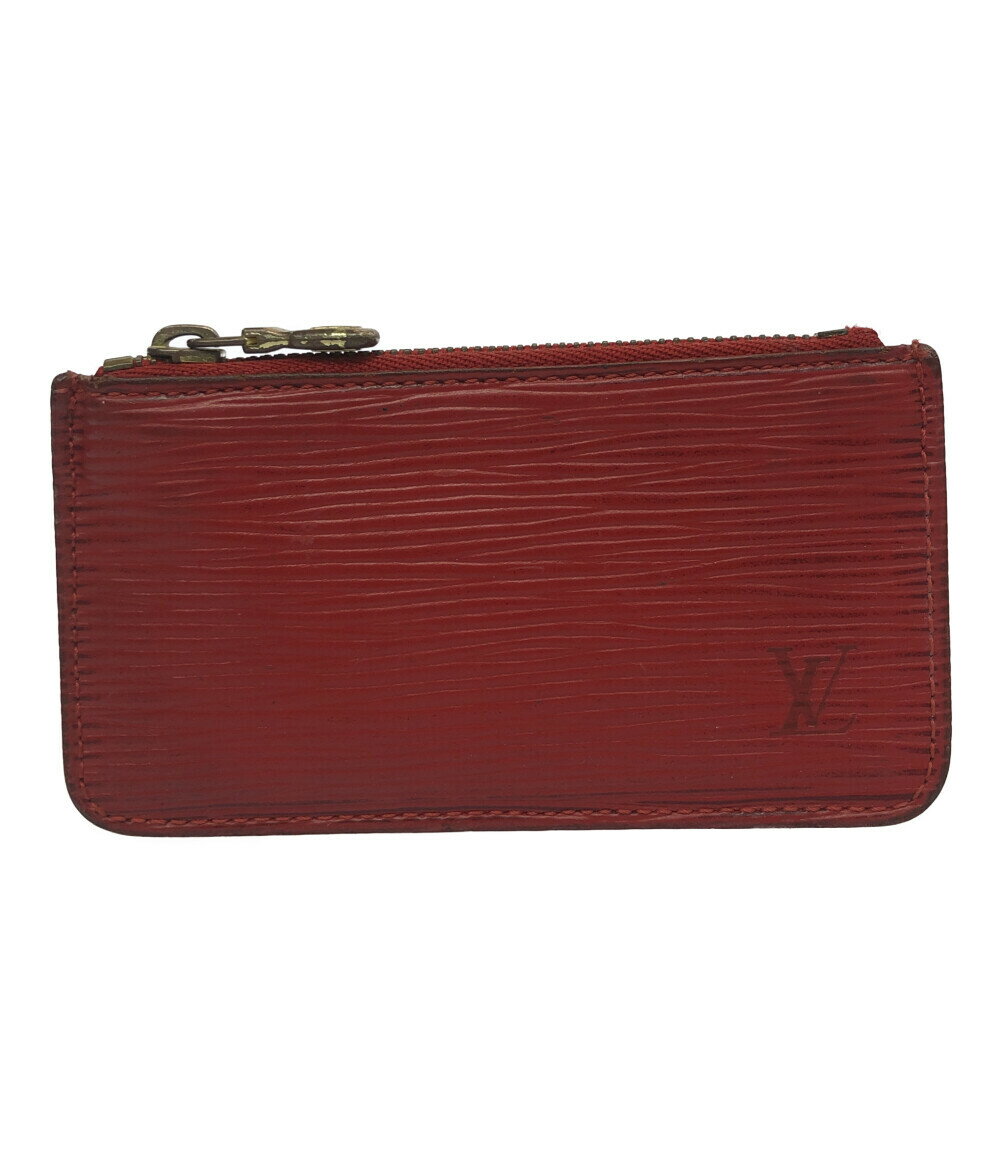 【中古】 ルイヴィトン コインケース ポシェットクレ エピ カスティリアンレッド M63807 レディース Louis Vuitton