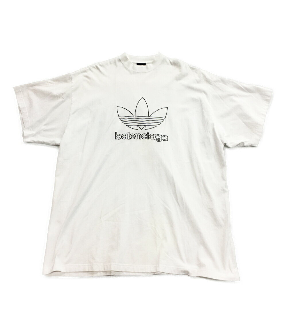 【中古】 バレンシアガ 半袖Tシャツ ADIDASコラボ WHITE オーバーサイズTEE メンズ SIZE 5 BALENCIAGA