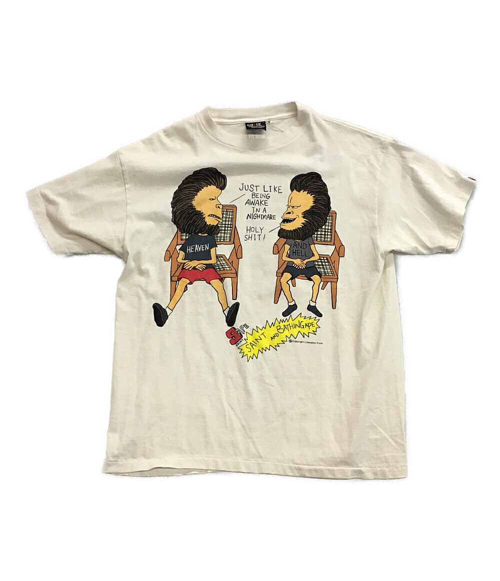 yÁzi AxCVOGCv Zg }CP TVc S S Tee HVNHELL 23ss Y SIZE L SAINT MICHAEL~A BATHING APE