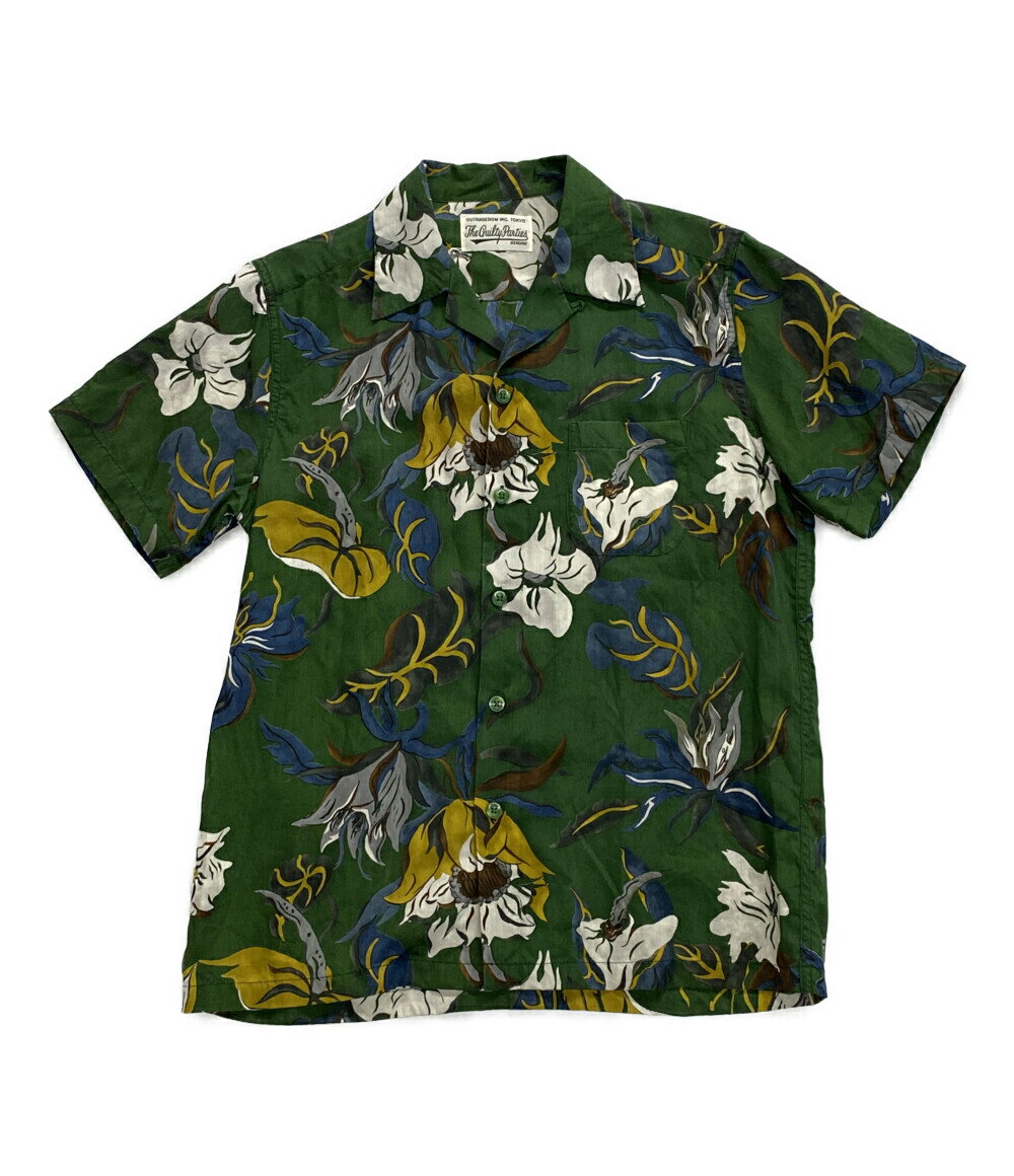 yÁz R}A Vc FLORAL S/S HAWAIAN SHIRTS Y SIZE M WACKO MARIA