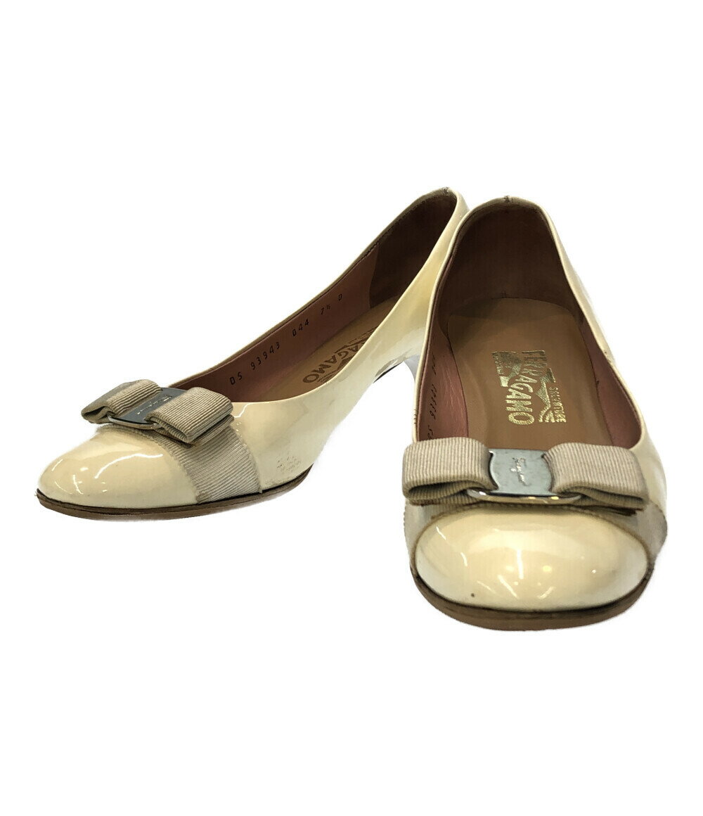 【中古】 サルバトーレフェラガモ ラウンドトゥパンプス ヴァラ レディース SIZE 7 1/2 (XL以上) Salvatore Ferragamo