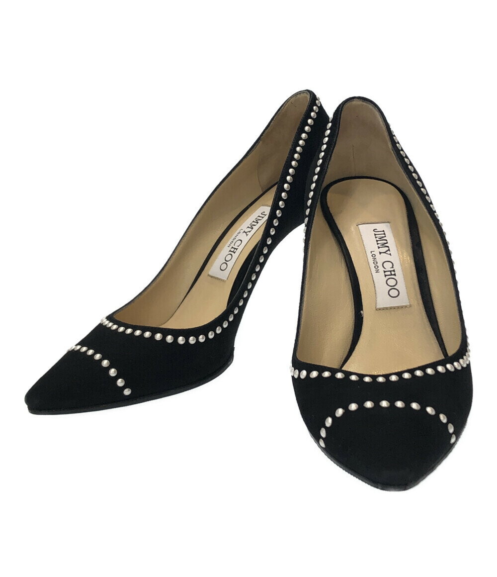  ジミーチュウ ポインテッドトゥパンプス ピンヒール パールスタッズ レディース SIZE 37 1/2 (L) JIMMY CHOO