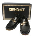 【中古】 フェンディ ヴェルサーチェフェンダーチェ FFロゴセーフティピンレザーシューズ メンズ SIZE 8 FENDI×VERSACE FENDACE