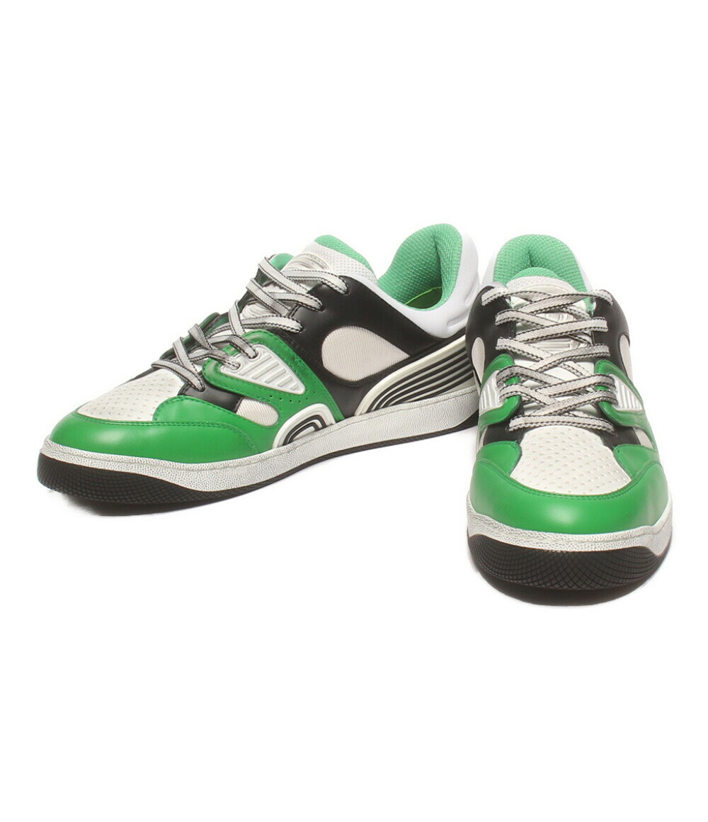 【先着クーポン11日1:59迄】【中古】美品 グッチ ローカットスニーカー バスケット メンズ SIZE 8 1/2 (L) GUCCI
