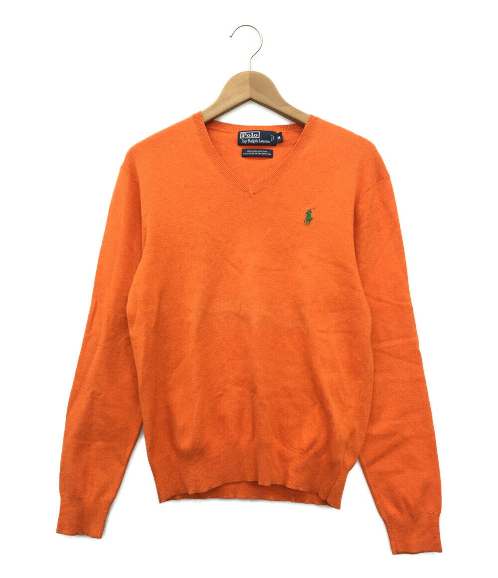 【5%OFFクーポン 18日0時～21日9：59迄】【中古】美品 長袖Vネックニット メンズ SIZE M (M) POLO RALPH LAUREN