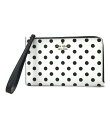 【5%OFFクーポン 7日9：59迄】【中古】美品 ケイトスペード ポーチ L字ファスナー 水玉模様 レディース kate spade