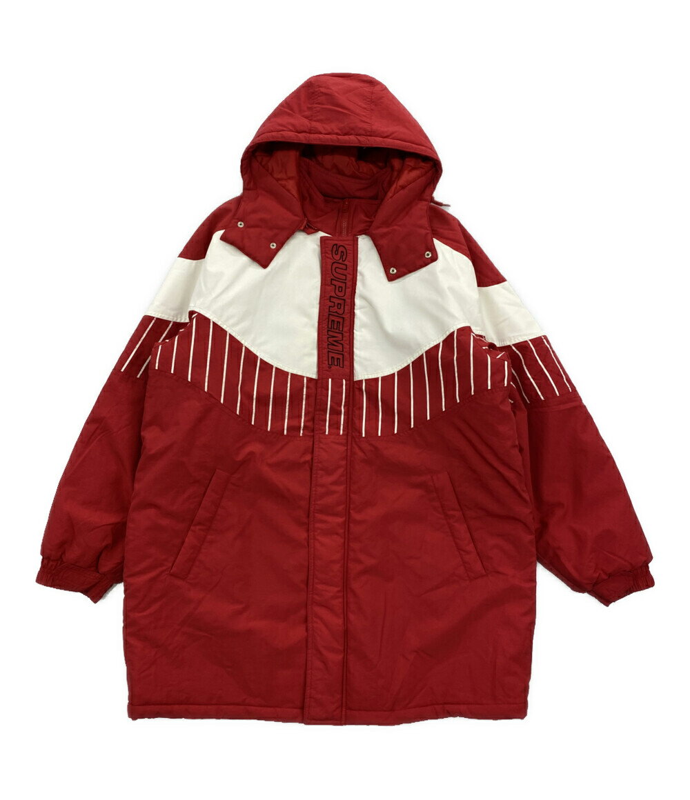 yÁz Vv[ plp[J[ R[g PIN STRIPE PANEL SPORTS PARKA 19fw Y SIZE L Supreme