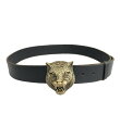 【中古】 グッチ レザーベルト タイガーバックル 409420 メンズ SIZE GUCCI