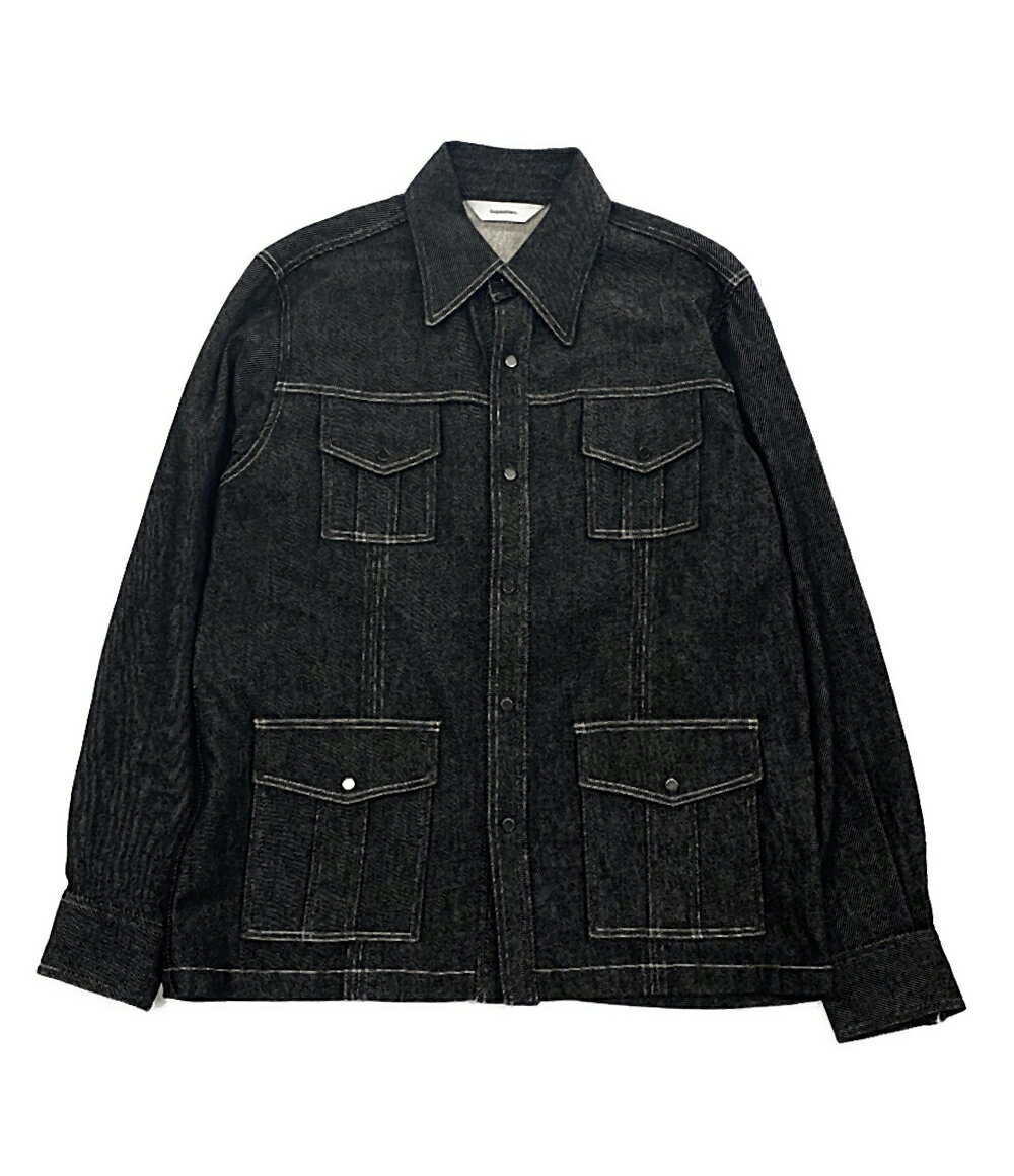 【中古】 サスクワァッチファブリックス デニム長袖シャツ DENIM BUSH SHIRT 22AW メンズ SIZE XL SASQUATCHfabrix