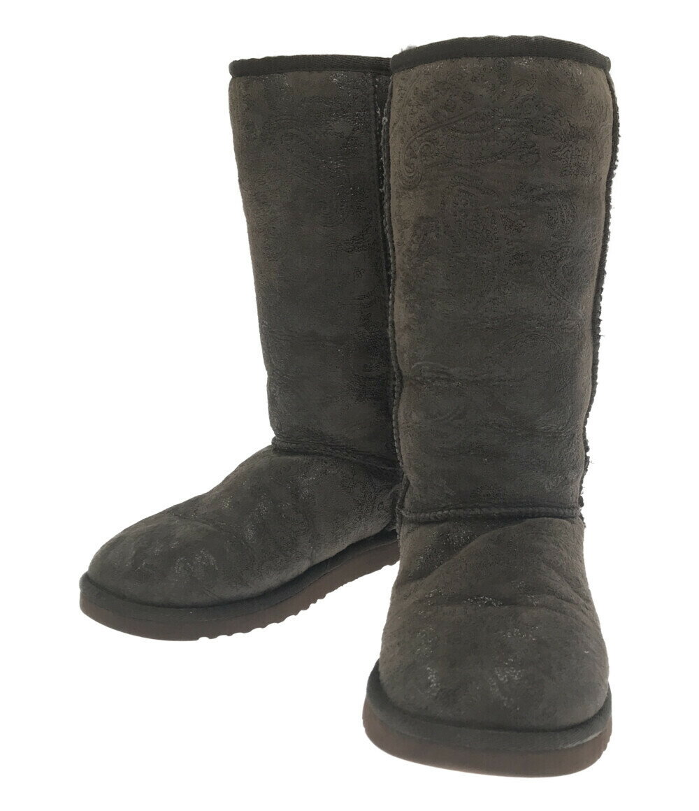 【中古】 アグ ロングブーツ ムートンブーツ ペイズリー柄 5852 レディース SIZE W 6 (M) UGG