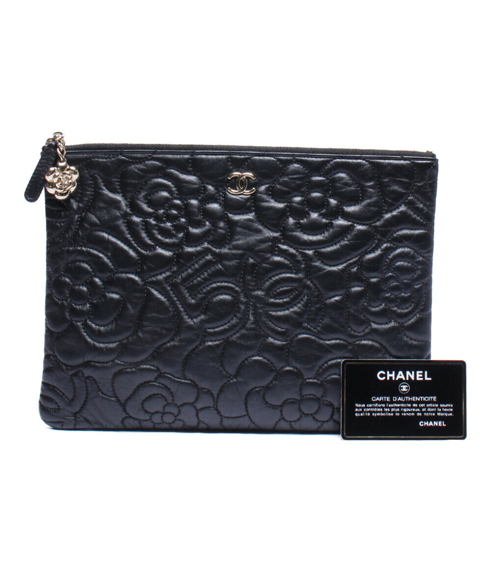 【5%OFFクーポン 18日0時～21日9：59迄】【中古】 シャネル クラッチバッグ カメリア レディース CHANEL