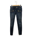 【5%OFFクーポン 7日9：59迄】【中古】 バルマン ビンテージダメージ加工バイカージーンズ レディース SIZE 34 (XS以下) BALMAIN