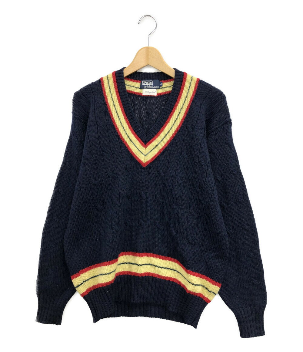 【5%OFFクーポン 18日0時～21日9：59迄】【中古】 長袖Vネックニット メンズ SIZE L (L) POLO RALPH LAUREN