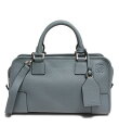 【5%OFFクーポン 7日9：59迄】【中古】美品 ロエベ レザーハンドバッグ ストーンブルー系 アマソナ28 レディース LOEWE