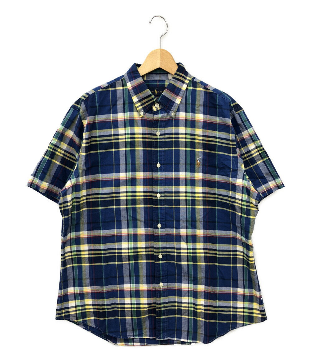 【5%OFFクーポン 18日0時～21日9：59迄】【中古】 ラルフローレン 半袖チェックシャツ メンズ SIZE XL (XL以上) RALPH LAUREN