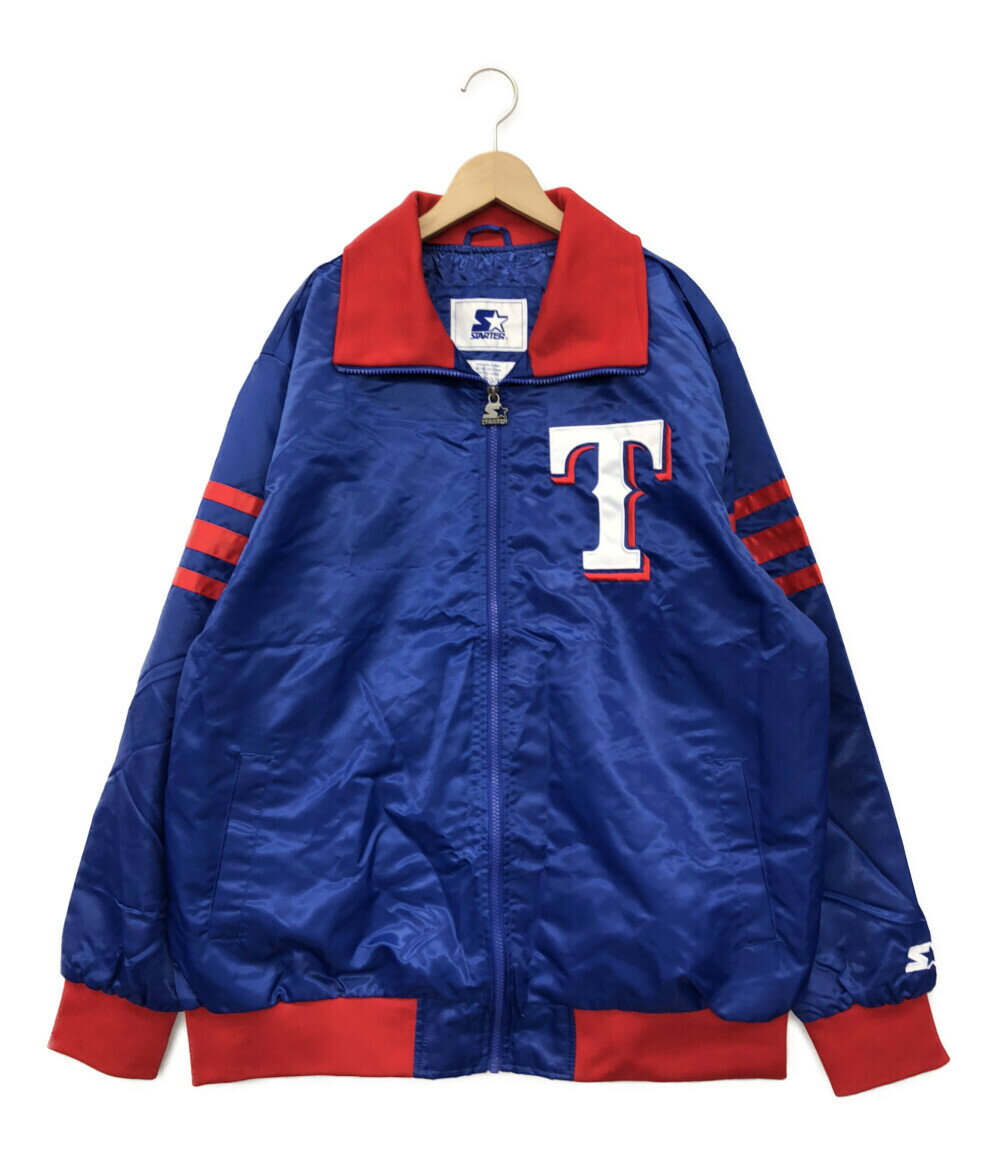 【先着クーポン9日20時～16日1：59迄】【中古】美品 スターター MLBオフィシャルジャケット Texas Rangers Jacket テキサス・レンジャーズ メンズ SIZE XXL (XL以上) STARTER