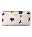 【5%OFFクーポン 7日9：59迄】【中古】美品 ケイトスペード 長財布 パンジー柄 花柄 レディース kate spade