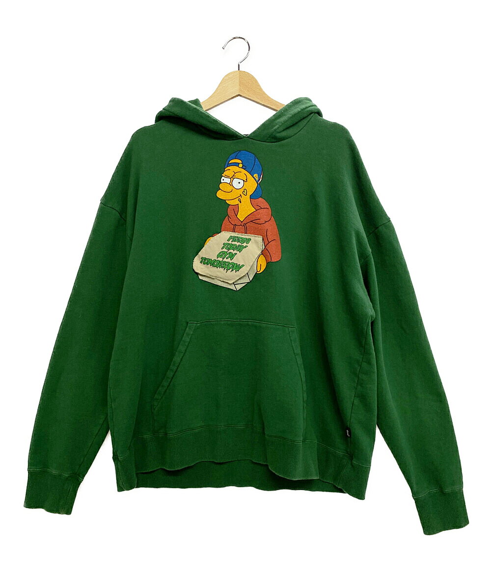 yÁz O p[J[ pizza today hoodie O[ Y SIZE L glamb