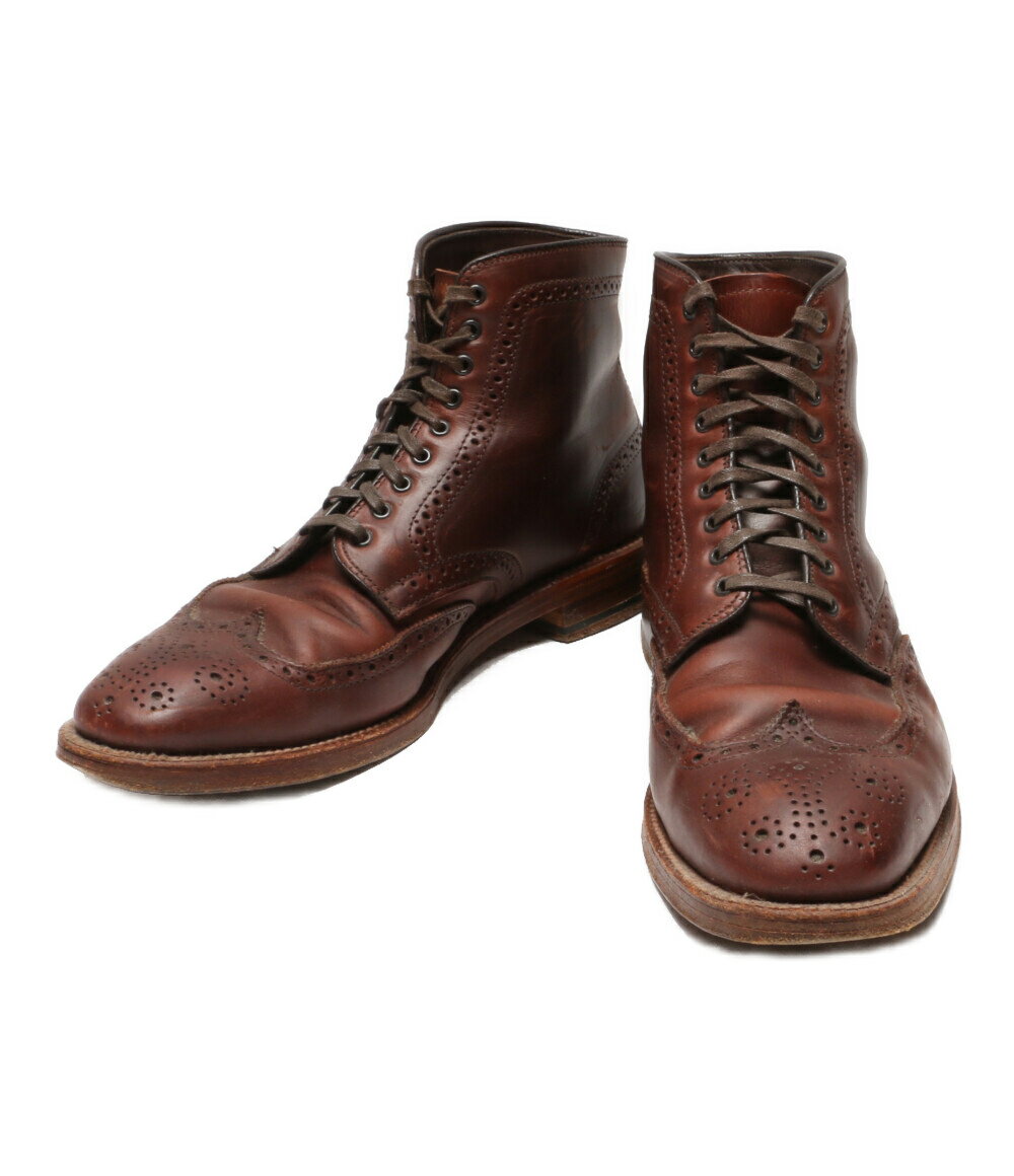 【中古】 オールデン ブーツ レースアップウィングチップ 多少使用感有 メンズ SIZE 7 1/2 ALDEN × Leather Soul別注