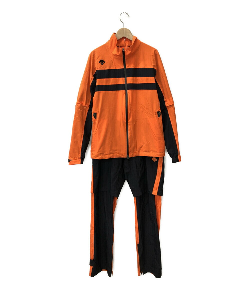 【先着クーポン27日1:59迄】【中古】 デサント セットアップレインウェア キャップ付き DGMLJF00 メンズ SIZE M (M) DESCENTE