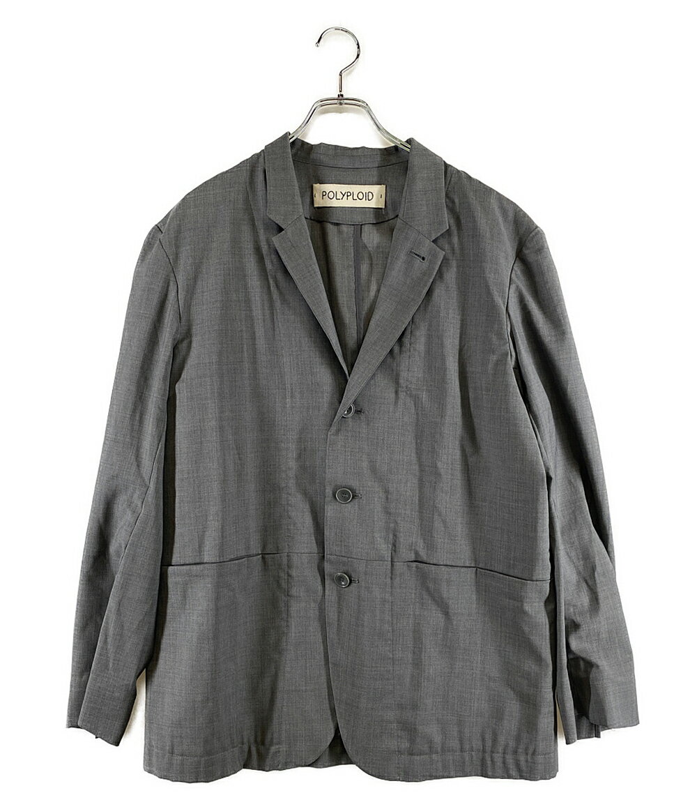 yÁz |vCh e[[hWPbg STAND COLLAR SUIT JACKET C Y SIZE 3 POLYPLOID