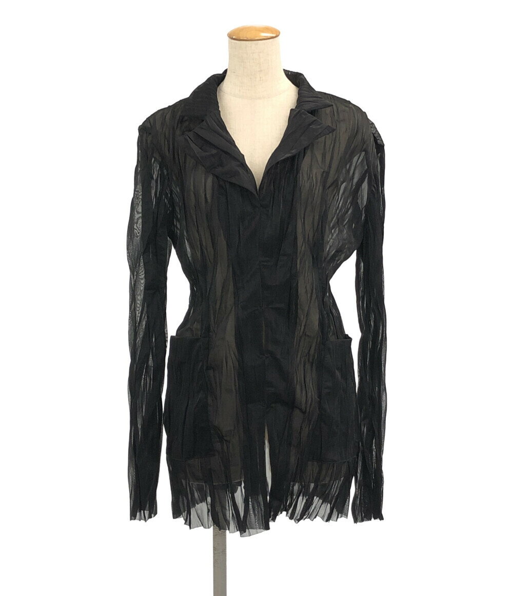 【5%OFFクーポン 18日0時～21日9：59迄】【中古】美品 WRINKLE SHEER JACKET リンクルシアージャケット FTC242-0203 レディース SIZE 1 (S) EMI FUNAYAMA