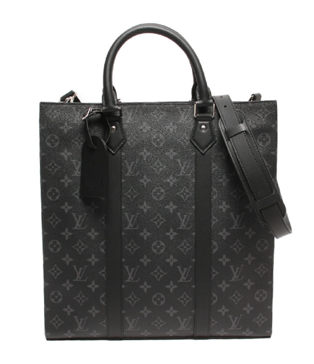 【中古】 ルイヴィトン 2wayレザートートバッグ サックプラ モノグラムエクリプス M46452 メンズ Louis Vuitton