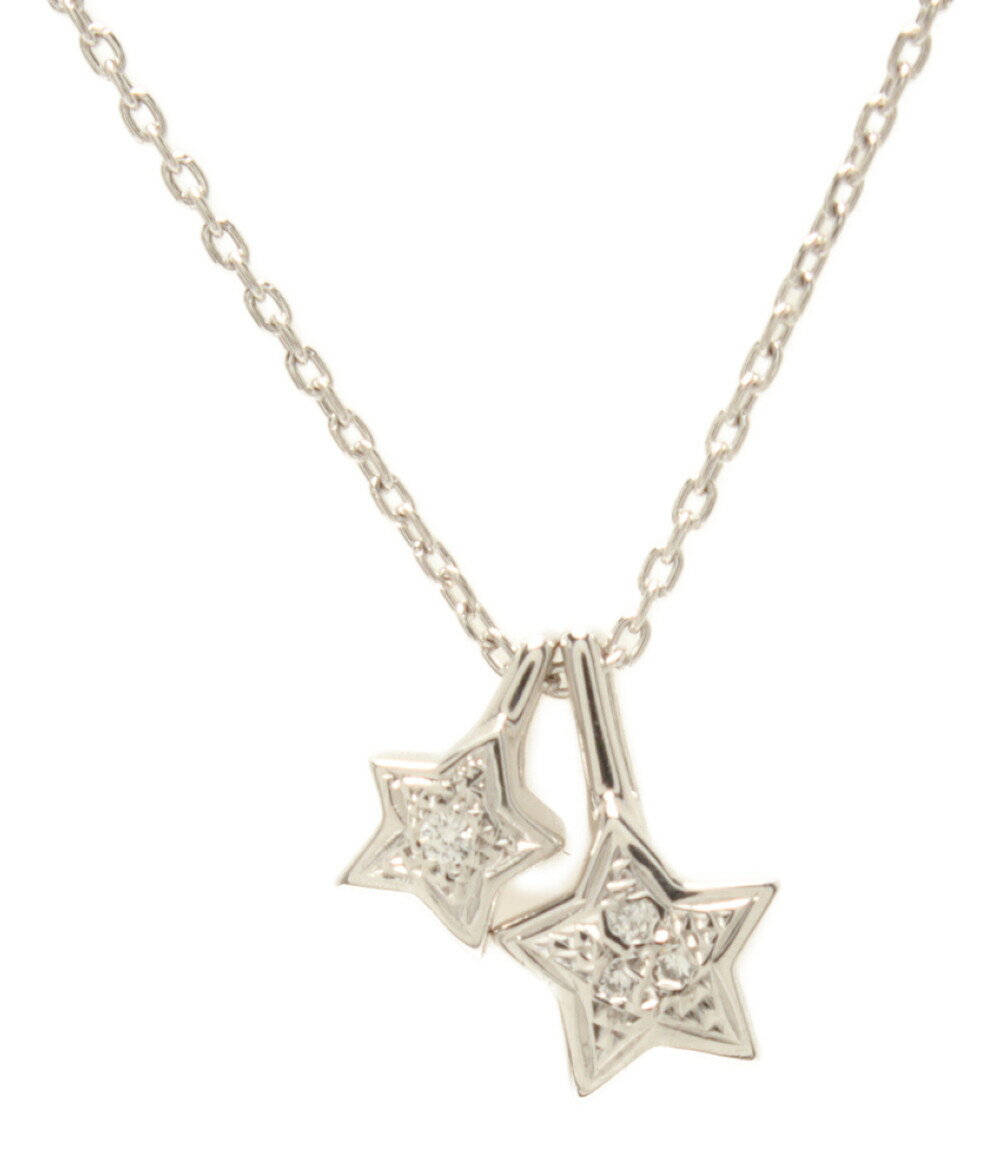 yÁzi X^[WG[ lbNX K18 K18WG _C0.01ct 0.02ct `[t fB[X STAR JEWELRY