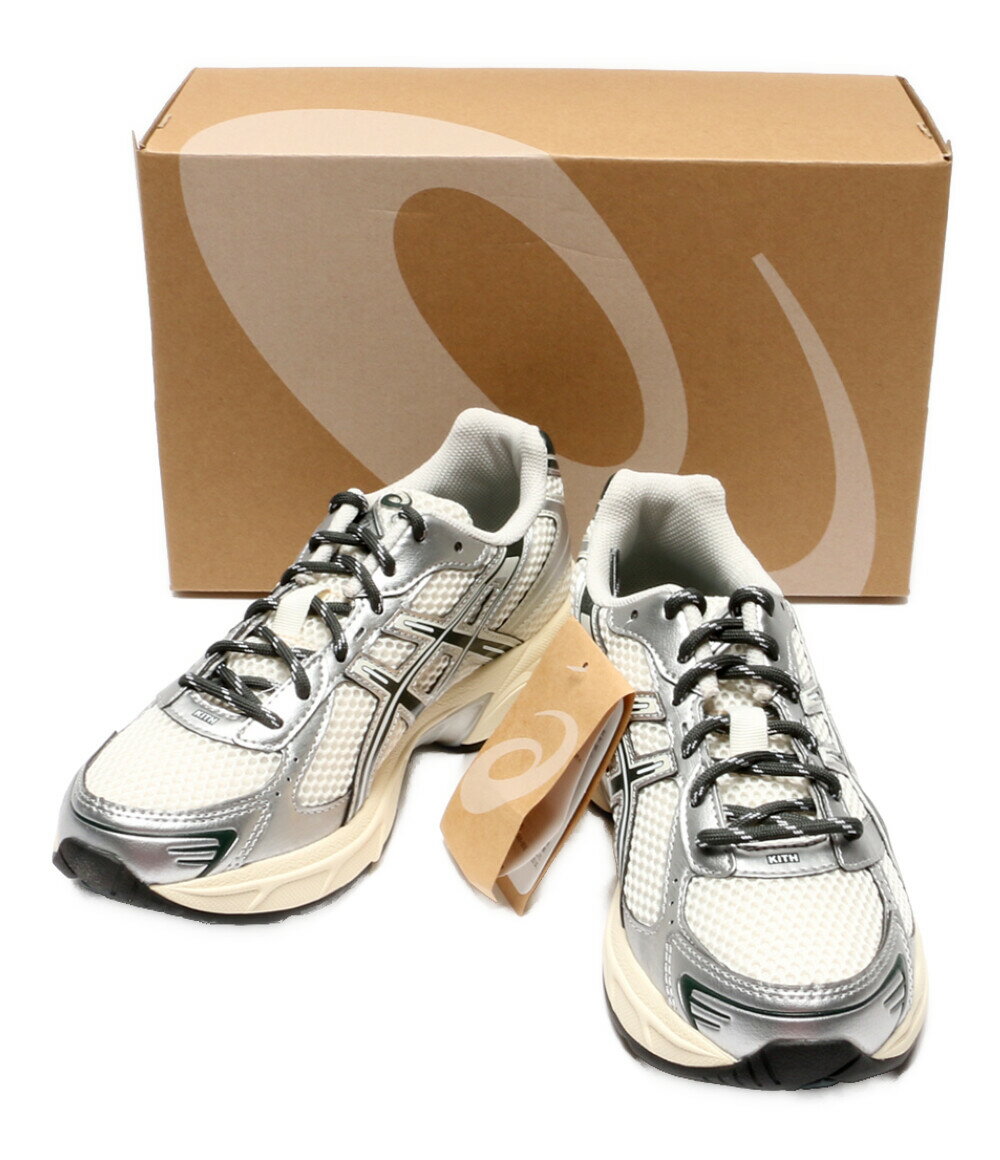 【中古】美品 アシックス キス スニーカー KITH Vintage Tech Gel-1130 レディース SIZE 24.5cm ASICS×KITH